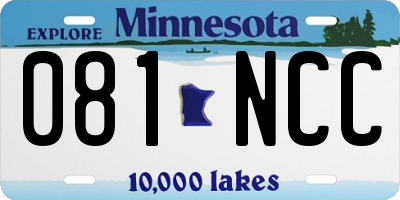 MN license plate 081NCC