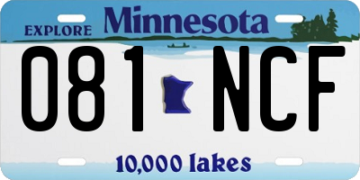 MN license plate 081NCF