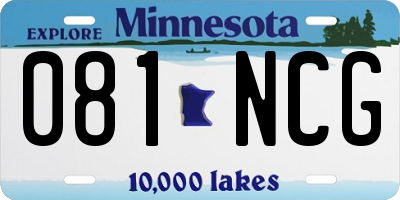 MN license plate 081NCG