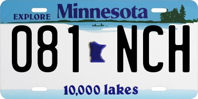 MN license plate 081NCH