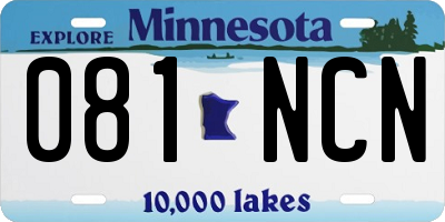 MN license plate 081NCN