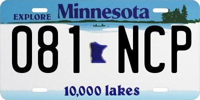 MN license plate 081NCP