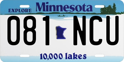 MN license plate 081NCU