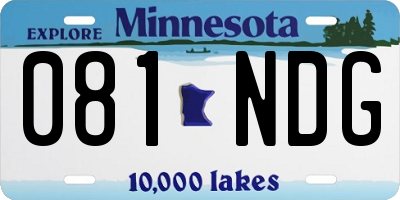 MN license plate 081NDG