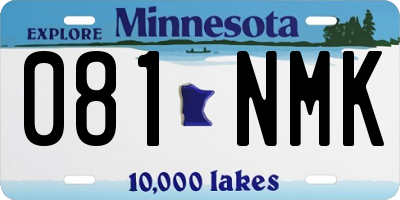 MN license plate 081NMK