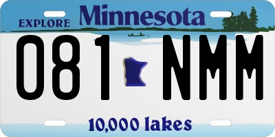 MN license plate 081NMM