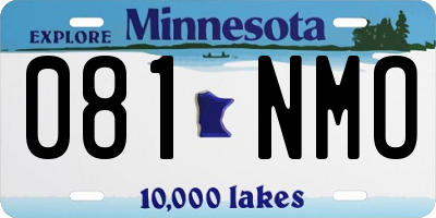 MN license plate 081NMO