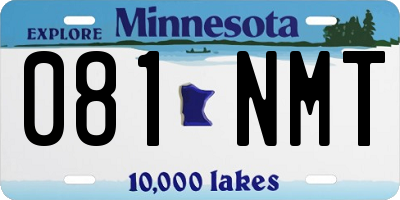 MN license plate 081NMT