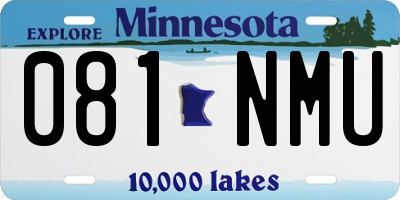 MN license plate 081NMU