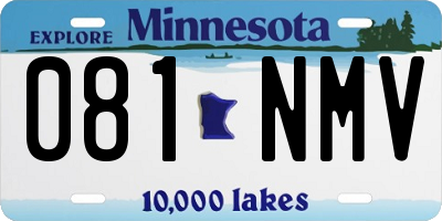 MN license plate 081NMV