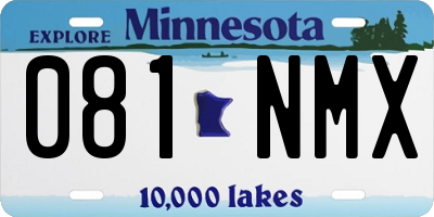 MN license plate 081NMX