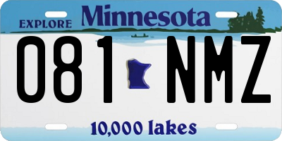 MN license plate 081NMZ