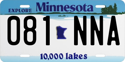 MN license plate 081NNA