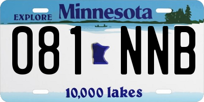MN license plate 081NNB