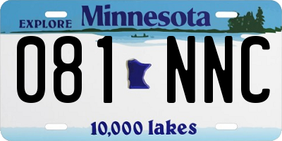 MN license plate 081NNC