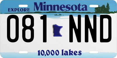 MN license plate 081NND