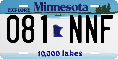 MN license plate 081NNF