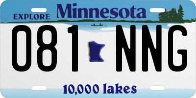 MN license plate 081NNG