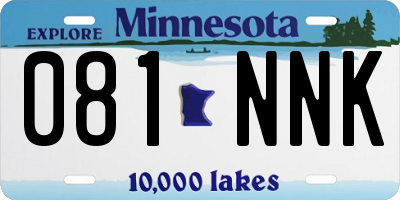 MN license plate 081NNK