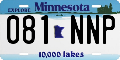 MN license plate 081NNP