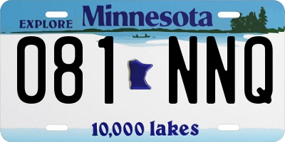 MN license plate 081NNQ