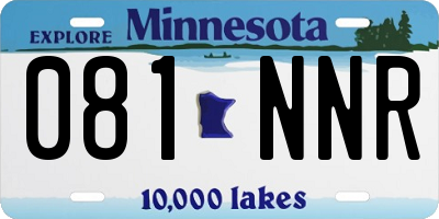 MN license plate 081NNR