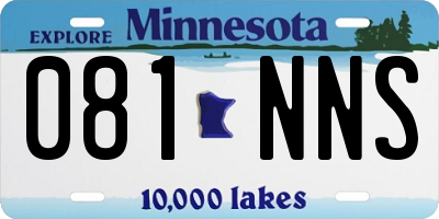 MN license plate 081NNS