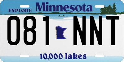 MN license plate 081NNT