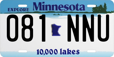 MN license plate 081NNU