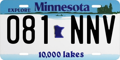 MN license plate 081NNV