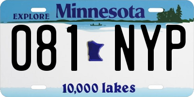 MN license plate 081NYP