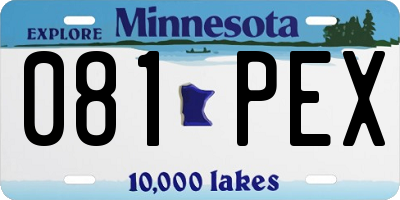 MN license plate 081PEX