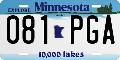 MN license plate 081PGA