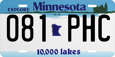 MN license plate 081PHC