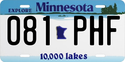 MN license plate 081PHF