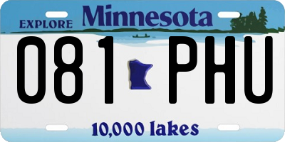 MN license plate 081PHU