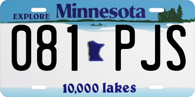 MN license plate 081PJS