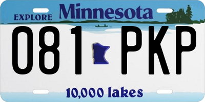 MN license plate 081PKP
