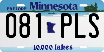 MN license plate 081PLS