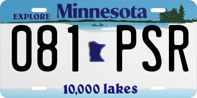 MN license plate 081PSR