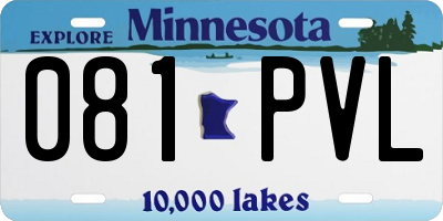 MN license plate 081PVL