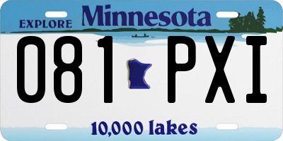 MN license plate 081PXI