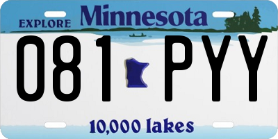 MN license plate 081PYY