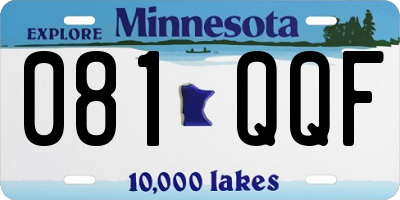 MN license plate 081QQF