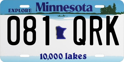 MN license plate 081QRK