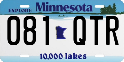 MN license plate 081QTR