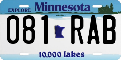 MN license plate 081RAB