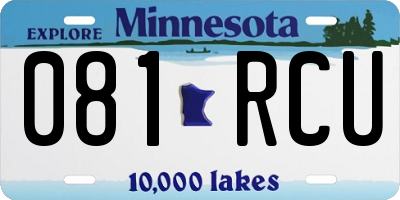 MN license plate 081RCU