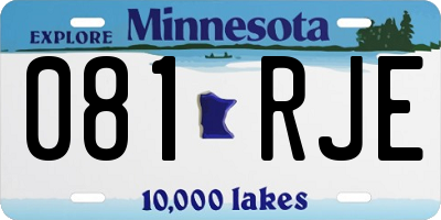 MN license plate 081RJE