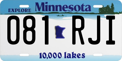MN license plate 081RJI